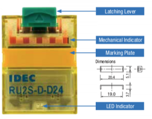 RU Rele Miniatura ECO IDEC seguridad